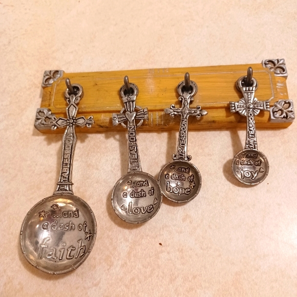 Vtg Ganz Metal Hanging Measuring Spoons Set - Picture 6 of 9